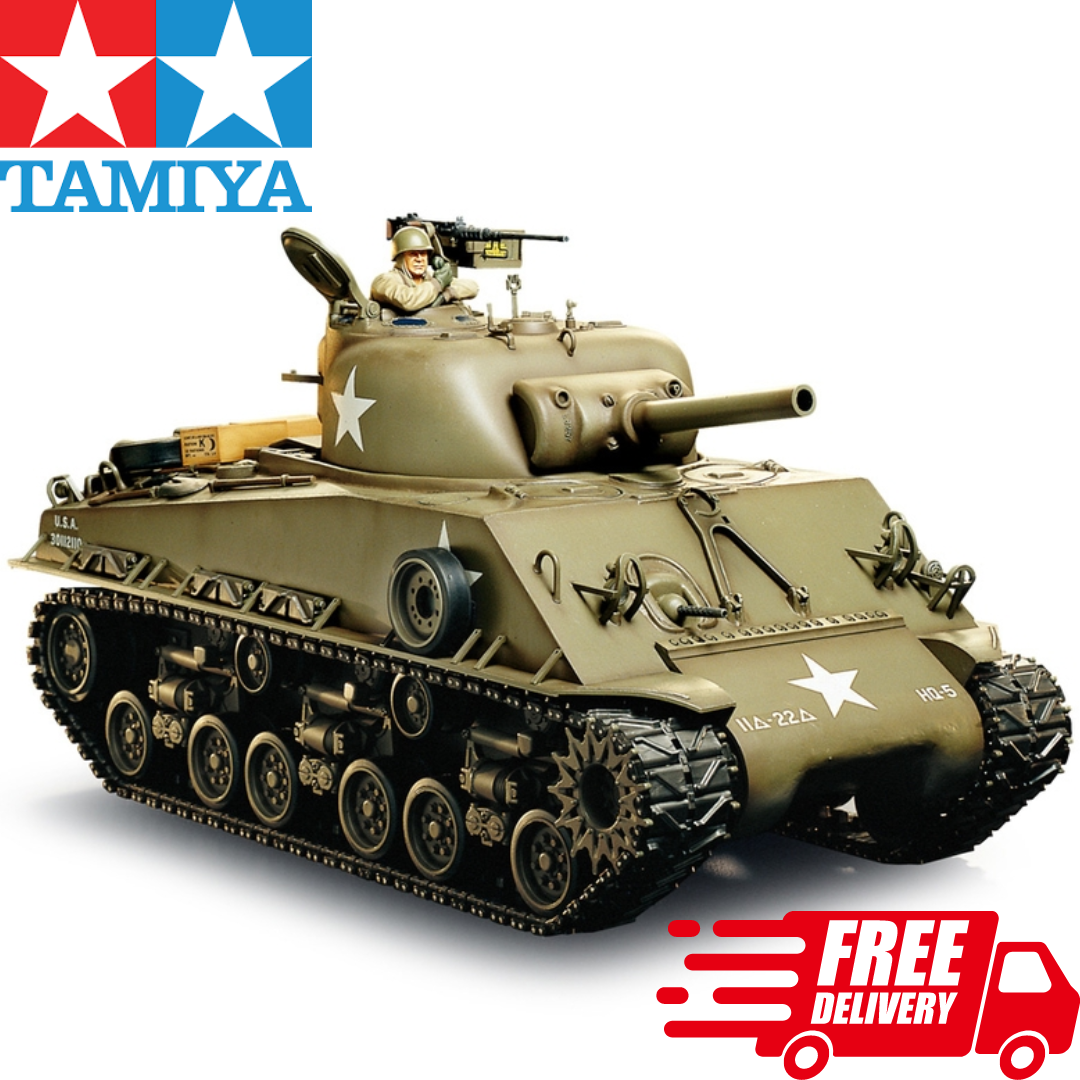 Tamiya RC Tank M4 Sherman 105mm Howitzer Full-Option Kit
