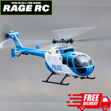 Rage RC Hero-Copter Helicopter 4-Blade RTF Police w Stability