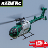 Rage RC Hero-Copter Helicopter 4-Blade RTF Sheriff w Stability