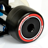 Exotek F1 Rear Rubber Tires Belted 33X Red Soft w/Foam Inserts