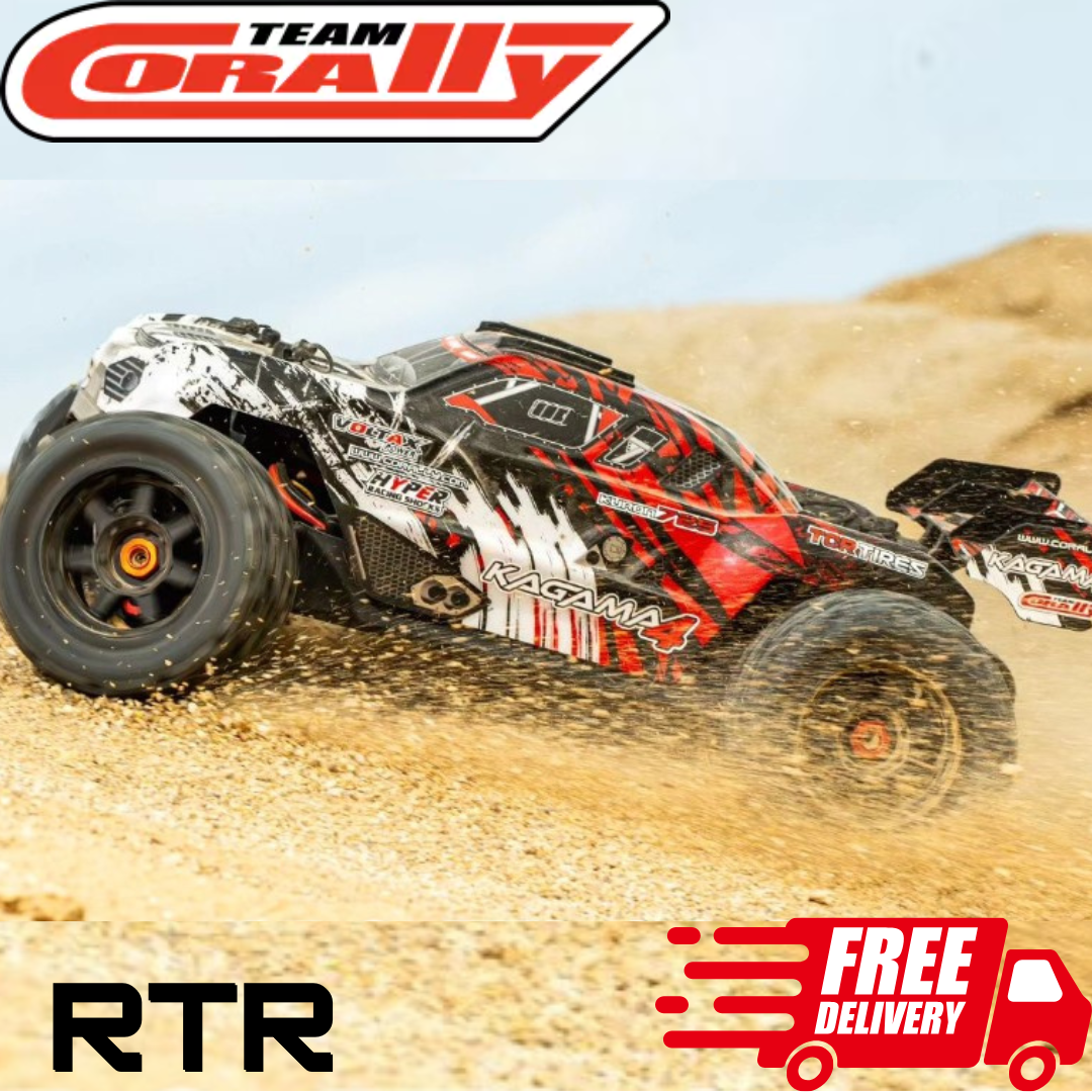 Team Corally Kagama 4 4S RC Monster Truck RTR Red 4x4 Basher Car