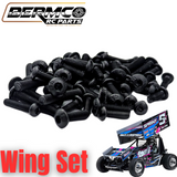 Bermco RC Parts Losi 22S Sprint 12.9 Black Steel Wing Screw Kit