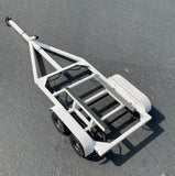 Bold RC 1/10 Scale Fully Adjustable Metal Boat Trailer w LED Lights White