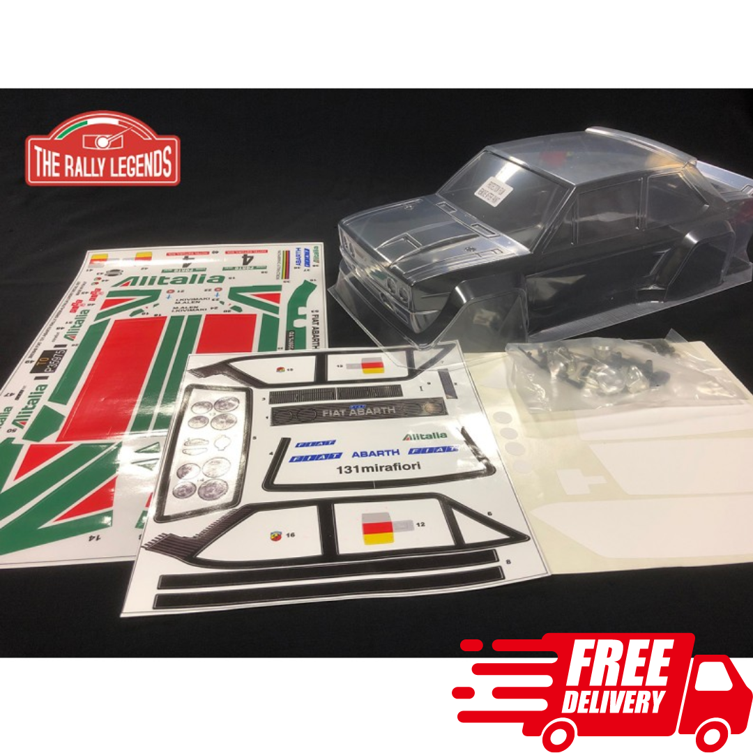 パーツ ABARTH131 rally The Rally Legends EZRL2349 1/10 Fiat 131 Abarth Alitalia Clear