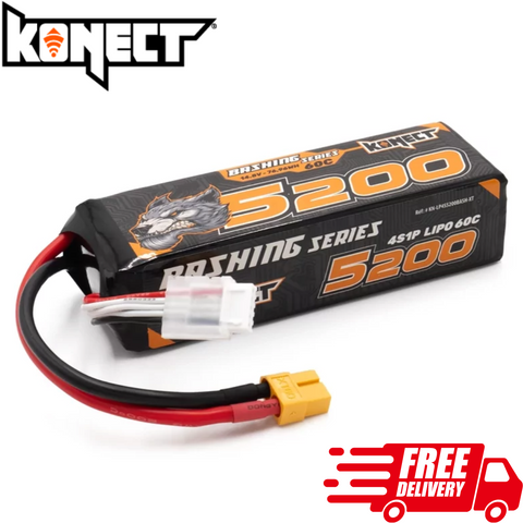 Konect Lipo 5200mah 14.8V 60C 4S Bashing Battery