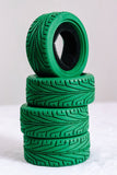 NBRC "Skids" 1/10 On-road RC Tire Set Blue, Green, Red (4)