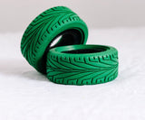 NBRC "Skids" 1/10 On-road RC Tire Set Blue, Green, Red (4)