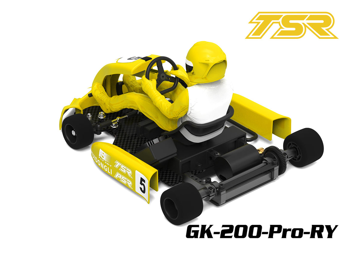 Team Saxo GK-200-PRO 1/8 RC Go Kart Kit ARTR Yellow w Lipo