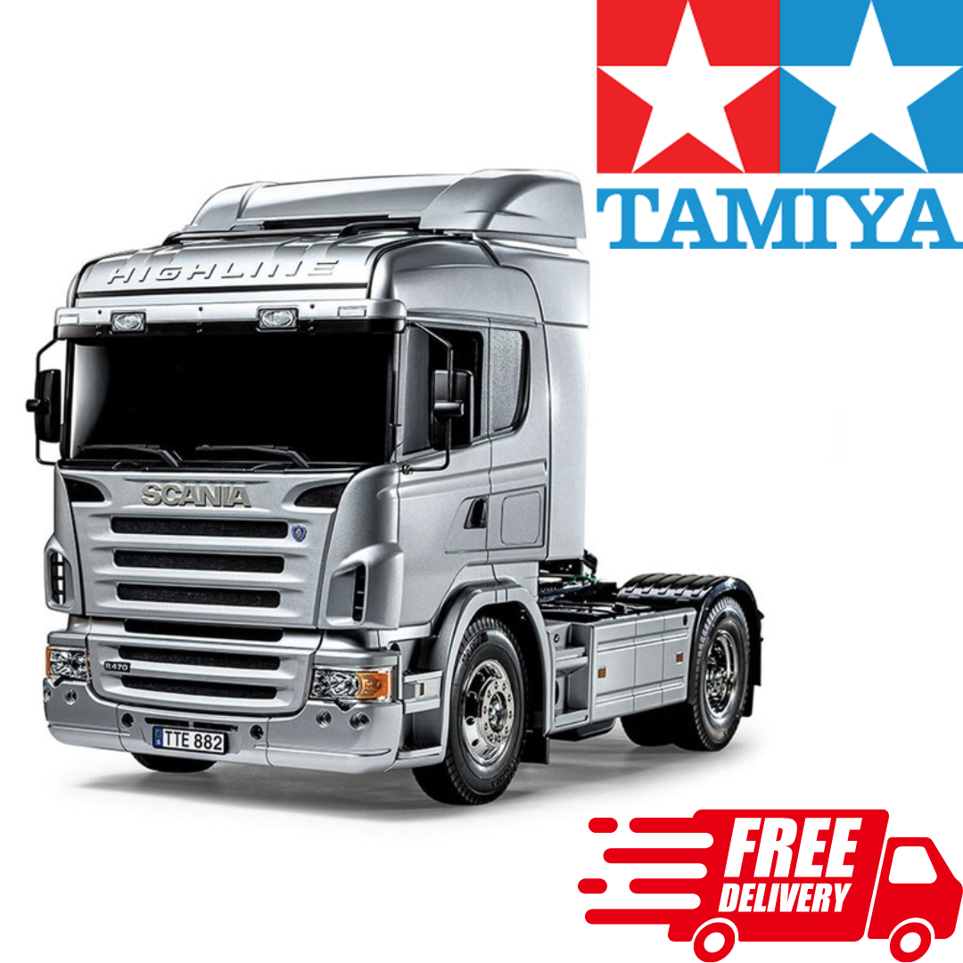 Tamiya 1/14 Scania R470 Silver Edition RC Tractor Trailer Truck