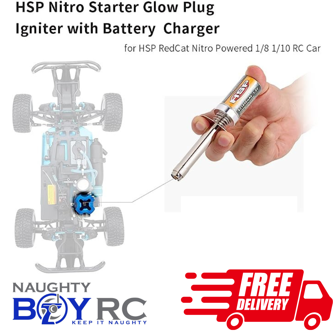 HSP Nitro RC Car Glow Plug Igniter Starter Wand 3600mah Naughty Boy RC