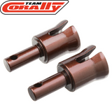 Team Corally C-00180-153-X PRO Differential Outdrive Cup (2) in metallic brown finish, precision-engineered rc car parts for enhanced performance and durability in radio control vehicles.
