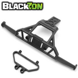 BlackZon BZN540423 Rear Bumper Set Vyper SC & Turbo, a durable black plastic rc car part designed for enhanced protection and performance in radio control vehicles.