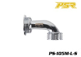 POWERSTAR PS-105M-L-S 1/8 Conical On-Road Exhaust Manifold Silver with polished metal finish, designed for radio control car parts by Naughty Boy RC.