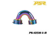 POWERSTAR PS-105M-V-R 1/8 Conical On-Road Exhaust Manifold Rainbow with a vibrant rainbow finish, designed for 1/8 scale radio control cars.