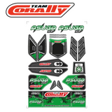 Team Corally C-00180-858-G Green Body Decal Sheet Pre-Cut Asuga XLR