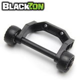BlackZon BZN540480 Wheelie Bar Spryte Turbo, a durable black plastic wheelie bar designed for rc car parts to improve stability and prevent flipping during wheelies.