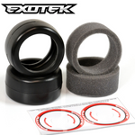 Exotek F1 Front V2 Rubber Tires 38X Red Medium w/ Inserts