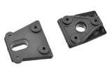Team Corally COR00180-924 Body Post Protection Plate Set made of durable black plastic, designed as replacement parts for rc car body post protection.
