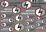 Racers Edge Sticker Set 6" x 4" Decal Sheet