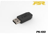 POWERSTAR PS-100 USB Servo Programmer designed for radio control parts and rc car parts, compact black USB device for programming servos in rtr rc cars.