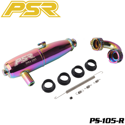 POWERSTAR PS-105-R 1/8 GT On-Road Exhaust Pipe (EFRA 2201) Rainbow Plating