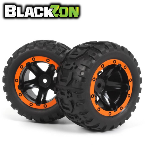 BlackZon BZN540195 Mounted Tires & Wheels Orange MT