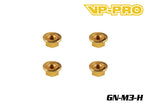 VP-PRO GN-M3-H Gold M3 Flange Serrated Locknuts (20)