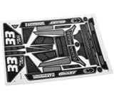 Team Corally C-00180-1252-4 Red Body Decal Sheet Pre-Cut Shiroi RC Truck