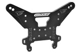 Team Corally C-00180-1123 Asuga XLR Rear Shock Tower 5mm 7075 T6 Aluminum in black, designed for durable rc car parts and enhanced performance in radio control vehicles.