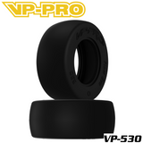 VP-PRO VP-530U Flow Evo 1/10 Short Course Truck Tires (2) MC-3 shown in smooth black rubber, designed for radio control parts and rc cars by Naughty Boy RC.