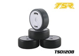 Team Saxo TS01208 1/10 Pre-Mounted Touring Car Rubber Slick Tires (4)