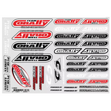 Team Corally C-99920 Sponsor Stickers Pre-Cut 210x148mm