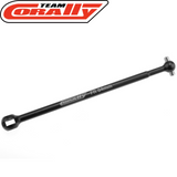 Team Corally C-00140-114 Front Steel CVD Drive Shaft designed for durable performance in rc cars, featuring strong steel construction for reliable radio control parts upgrades.