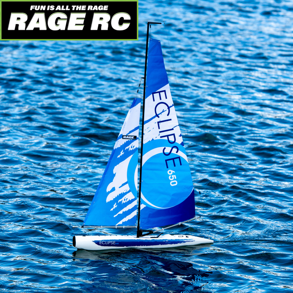 Radio Control Sailboat Racing RAGE RC Eclipse 650 RTR Sailboat Sailing Radio Control Hobby Grade ...
