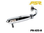 POWERSTAR PS-105-S 1/8 GT On-Road Exhaust Pipe (EFRA 2201) Silver Plating