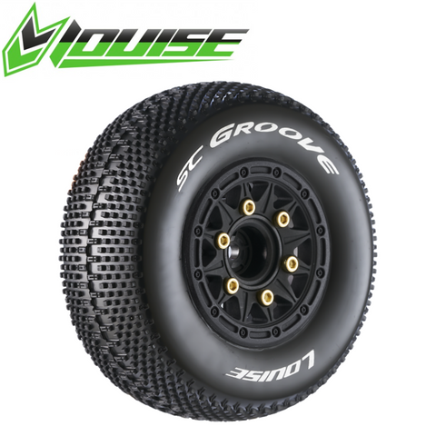 Louise SC-Groove 1/10 Short Course Tires Soft 12 14 & 17mm Removable Hex