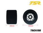 Team Saxo TS01198 1/10 Pre-Glued Foam Tire Rear 25Sh (2)