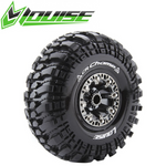 Louise CR-Champ RC Crawler Tires 1/10 2.2" 12mm SS CH-BL Mounted (2)