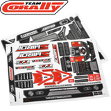 Team Corally C-00180-1252-4 Red Body Decal Sheet Pre-Cut Shiroi RC Truck