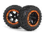 BlackZon BZN540195 Mounted Tires & Wheels Orange MT