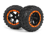 BlackZon BZN540195 Mounted Tires & Wheels Orange MT