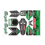 Team Corally C-00180-858-G Green Body Decal Sheet Pre-Cut Asuga XLR