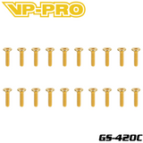VP-PRO GS-420C 4mmx20mm Gold 12.9 Alloy Steel Countersunk Head Screw (20)