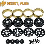 Hobby Plus HBP240298 1.2 Steelie Bead Lock Wheel Black