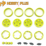 Hobby Plus HBP240502 Deep Star 1.2" Beadlock Wheel Yellow (4)