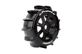 Lousie B-Paddle 1/8 Buggy Tires 17mm Off-Road Black Rim Snow Sand (2) RC Car