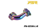 POWERSTAR PS-105M-L-R 1/8 Conical On-Road Exhaust Manifold Rainbow with a vibrant metallic finish designed for rc car parts in high-performance radio control vehicles.