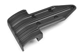 Team Corally C-00180-552 Rear Bumper with Skid Plate, a durable black plastic rc car part designed for enhanced protection and performance in radio control vehicles.