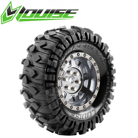 Louise CR-Rowdy RC Crawler Tires 1/10 1.9" Class 1 SS 12mm CH-BL Mounted (2)