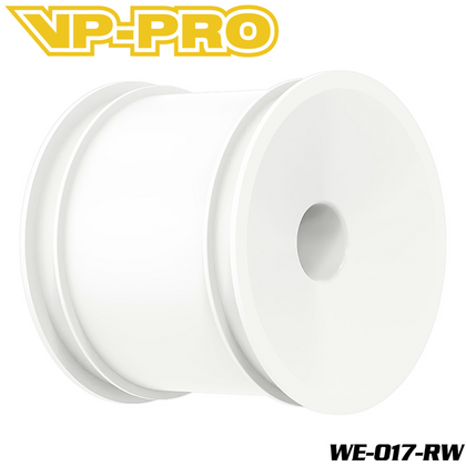 VP-PRO WE-017-RW 1/10 Stadium Truck Wheel White (4) AE/TLR Offset, a smooth white wheel designed for 1/10 scale stadium truck radio control cars, suitable for AE and TLR models.